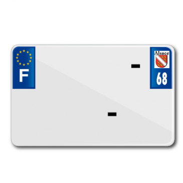 PLAQUE IMMATRICULATION MOTO TIFLEX ALU PREPERCEE 210x130 DEP. 68 VIERGE (VENDU PAR 10) 3700948122877