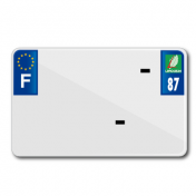 PLAQUE IMMATRICULATION MOTO TIFLEX ALU PREPERCEE 210x130 DEP. 87 VIERGE (VENDU PAR 10) 3700948123065