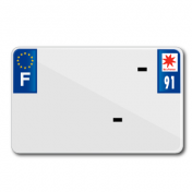 PLAQUE IMMATRICULATION MOTO TIFLEX ALU PREPERCEE 210x130 DEP. 91 VIERGE (VENDU PAR 10) 3700948123102