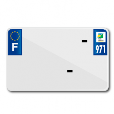 PLAQUE IMMATRICULATION MOTO TIFLEX ALU PREPERCEE 210x130 DEP.971 VIERGE (VENDU PAR 10) 3700948123171