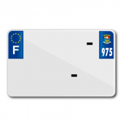 PLAQUE IMMATRICULATION MOTO TIFLEX ALU PREPERCEE 210x130 DEP.975 VIERGE (VENDU PAR 10) 3700948123218