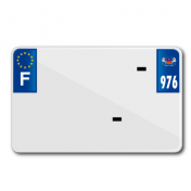 PLAQUE IMMATRICULATION MOTO TIFLEX ALU PREPERCEE 210x130 DEP.976 VIERGE (VENDU PAR 10) 3700948123225