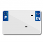 PLAQUE IMMATRICULATION MOTO TIFLEX ALU PREPERCEE 210x130 DEP.976 VIERGE (VENDU PAR 10) 3700948123225