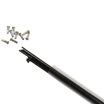 RAYON INOX NOIR 2mm L 266mm TETE COUDEE AVEC ECROU (TUBE DE 10) 3700948148266