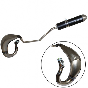 EXHAUST FOR 50CC MOTORBIKE TECNIGAS E-NOX STEEL FOR DERBI 50 SENDA 1994>1999/GILERA 50 SMT 1999>2003, RCR 1999>2003 (TOP MOUNTING LEFT) 8435521101981
