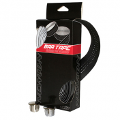 HANDLEBAR TAPE- NEWTON BLACK + WHITE SPOTS- WITH END CAPS (HEAVY DUTY AND COMFORTABLE) 3700948071427