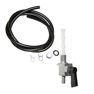 ROBINET ESSENCE CYCLO ADAPTABLE PEUGEOT 103 SP-MVL AVEC DURITE NOIR + COLLIERS -SELECTION P2R- 3701213408009