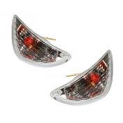 CLIGNOTANT SCOOT ADAPTABLE PIAGGIO 50 VESPA LX 2T ET 4T, 125 VESPA LX AR TRANSPARENT (PAIRE) (HOMOLOGUE CE) -P2R- 3700948092583