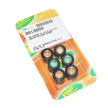VARIATOR ROLLER FOR SCOOT TOP PERFORMANCES 19X15,5 7,5g (x6) FOR PIAGGIO 50 ZIP 2 AND 4 STROKE 2000>, TYPHOON 1999>, LIBERTY 2 AND 4 STROKE, NRG, VESPA LX 2 AND 4 STROKE/GILERA 50 STALKER, RUNNER, DNA, ICE 3700948165300