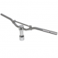 HANDLEBAR FOR SCOOTER REPLAY STREET FOR MBK 50 BOOSTER/YAMAHA 50 BWS ALUMINIUM CHROME - WITH STEM