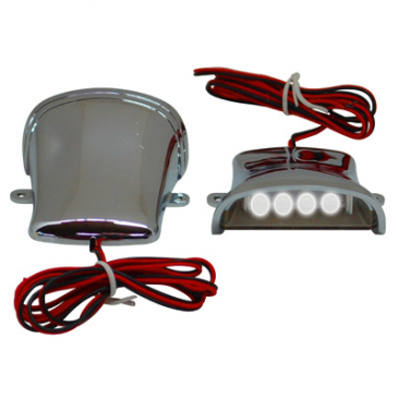 ECLAIRAGE DECO REPLAY SOUS TABLIER CHROME LEDS BLANCHES (L 58mm / H 27mm / L 60mm) (LA PAIRE) ** 3700948099667
