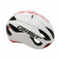 CASQUE VELO ADULTE GIST ROUTE PRIMO BLANC/ROUGE FULL IN-MOLD TAILLE 56-62 REGLAGE MOLETTE 250GRS