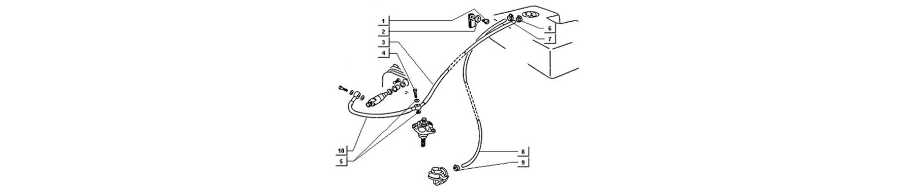 T71 - tuyau aliment. reservoir-pompe ac-tuyau retour carb.