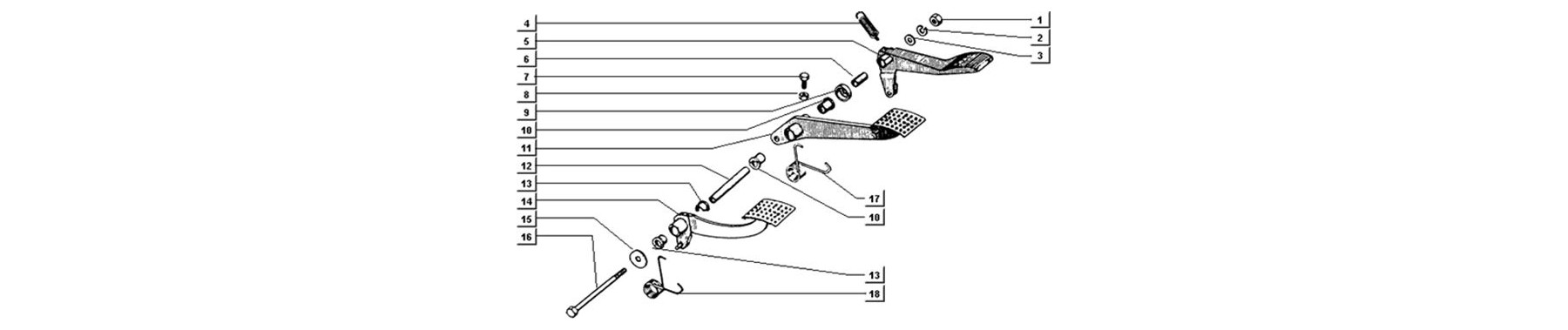 T105 - groupe pedales volant