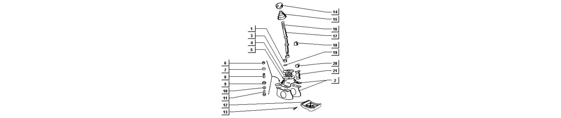 T107 - selecteur changement de vitesses volant