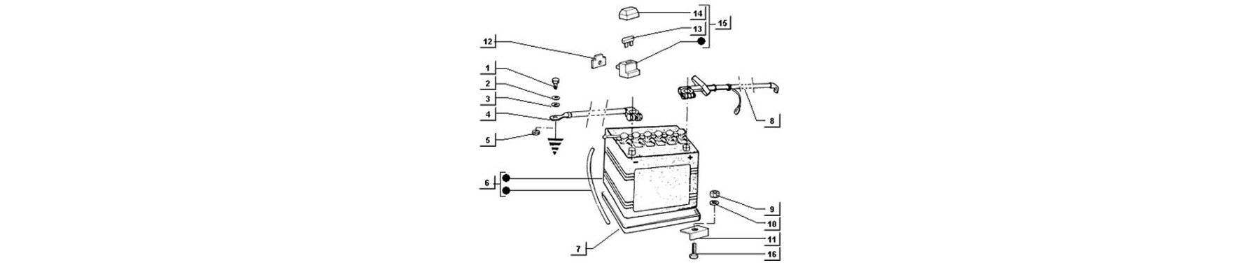 T116 - batterie-cable negatif et positif