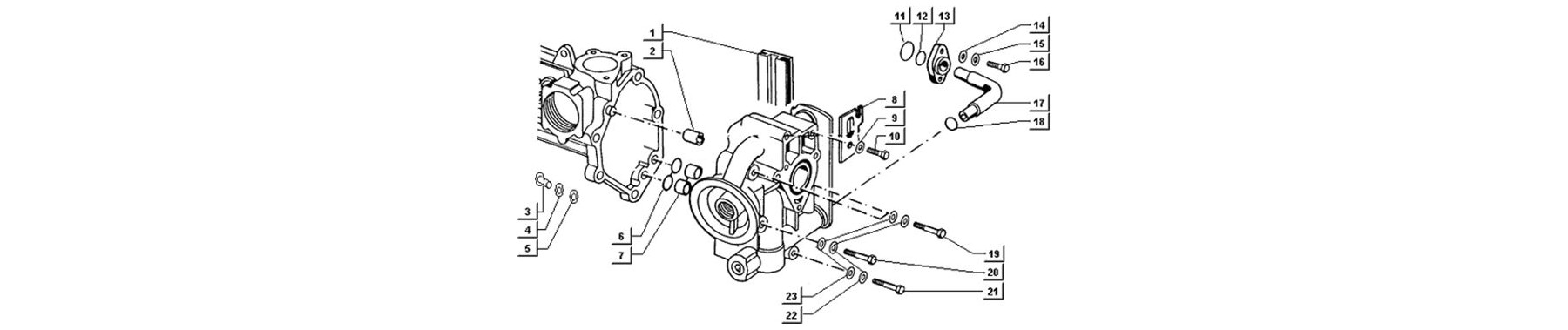 T17 - tube pompe huile-culasse-fix. ensemble pompe