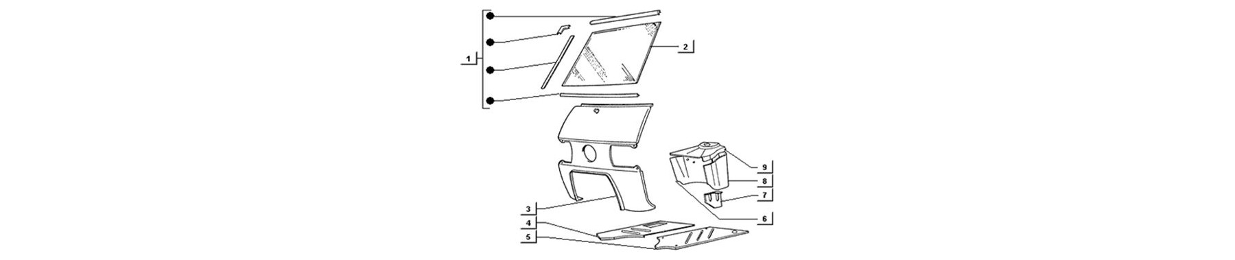 T54 - pieces composant le chassis