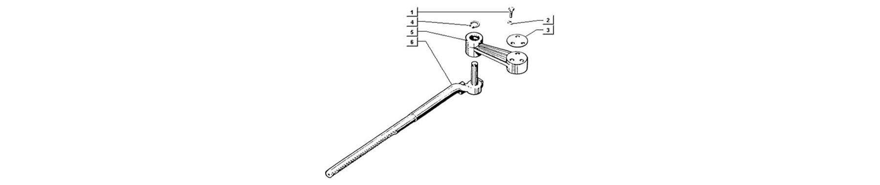 T77 - levier commande tube de direction volant