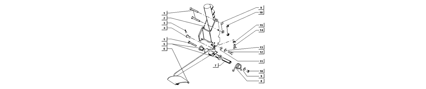 T95 - fixation maitre cylindre et pedale du frein guidon